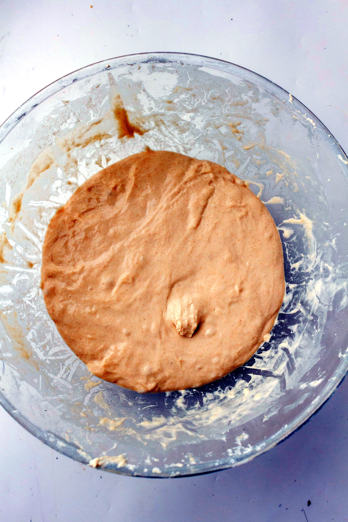 Shaggy sourdough dough after mixing
