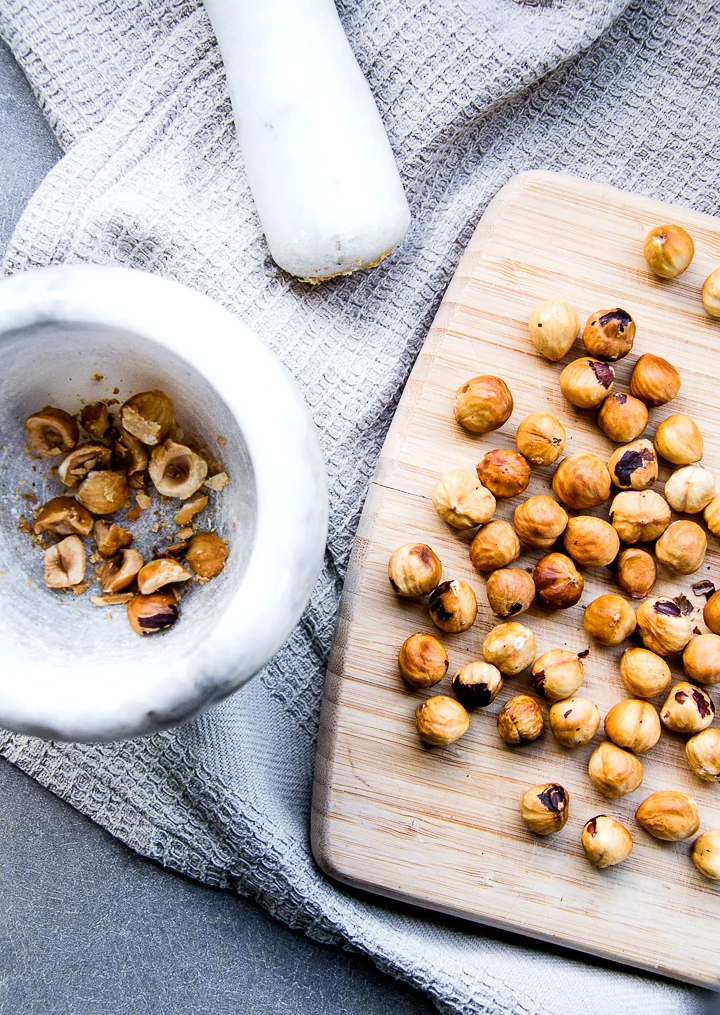Hazelnuts for caramel hazelnut balls