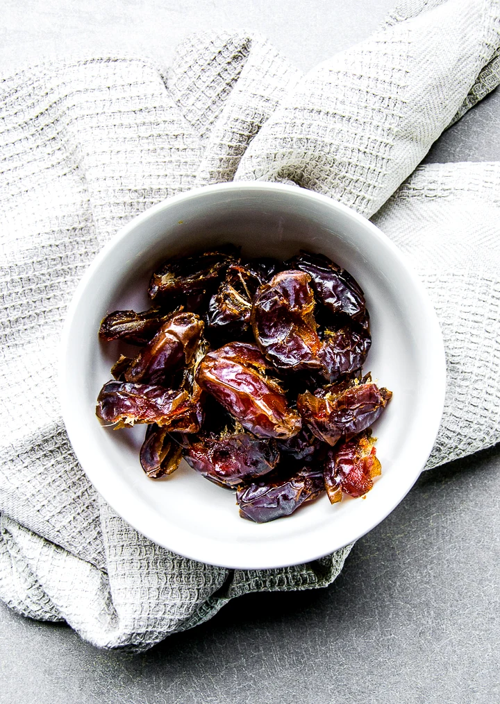 Softening dates in hot water