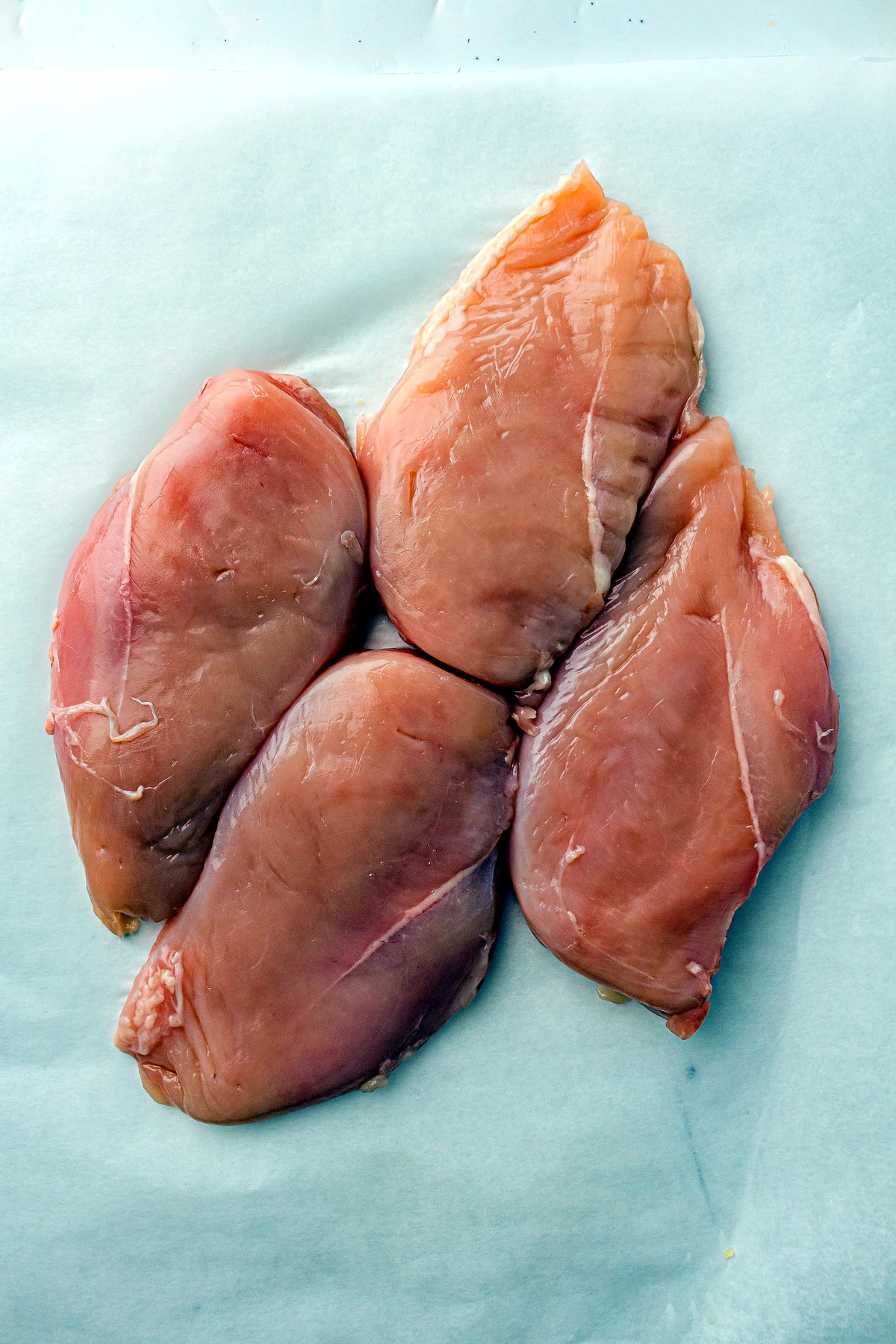 Chicken breasts pounded to an even thickness