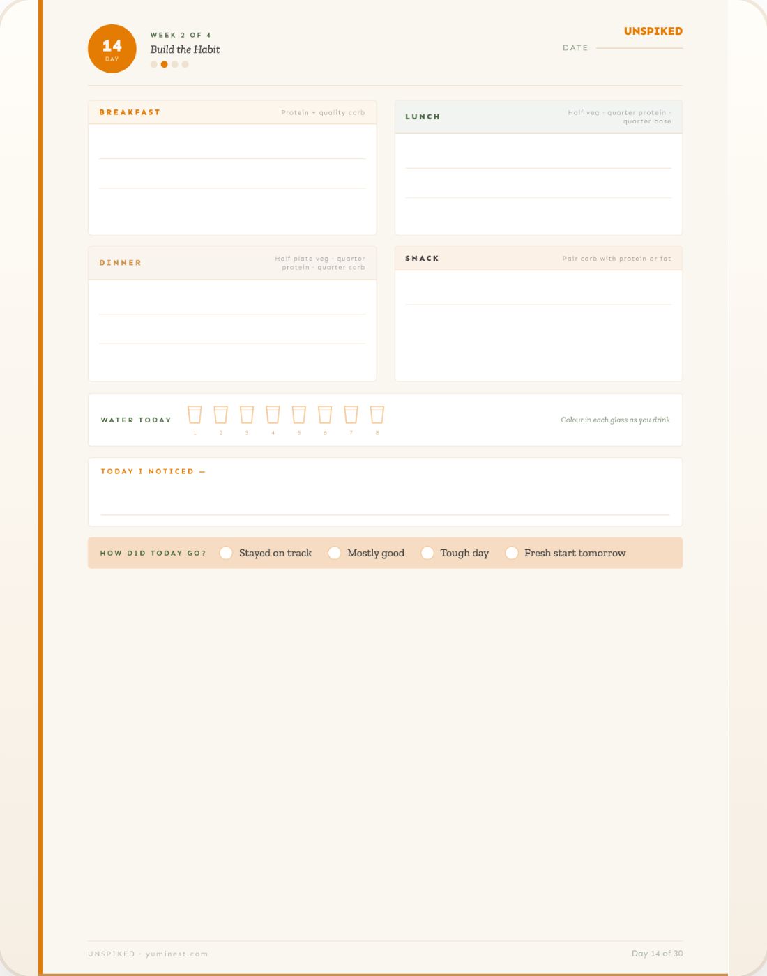 Inside the 30 Day Planner