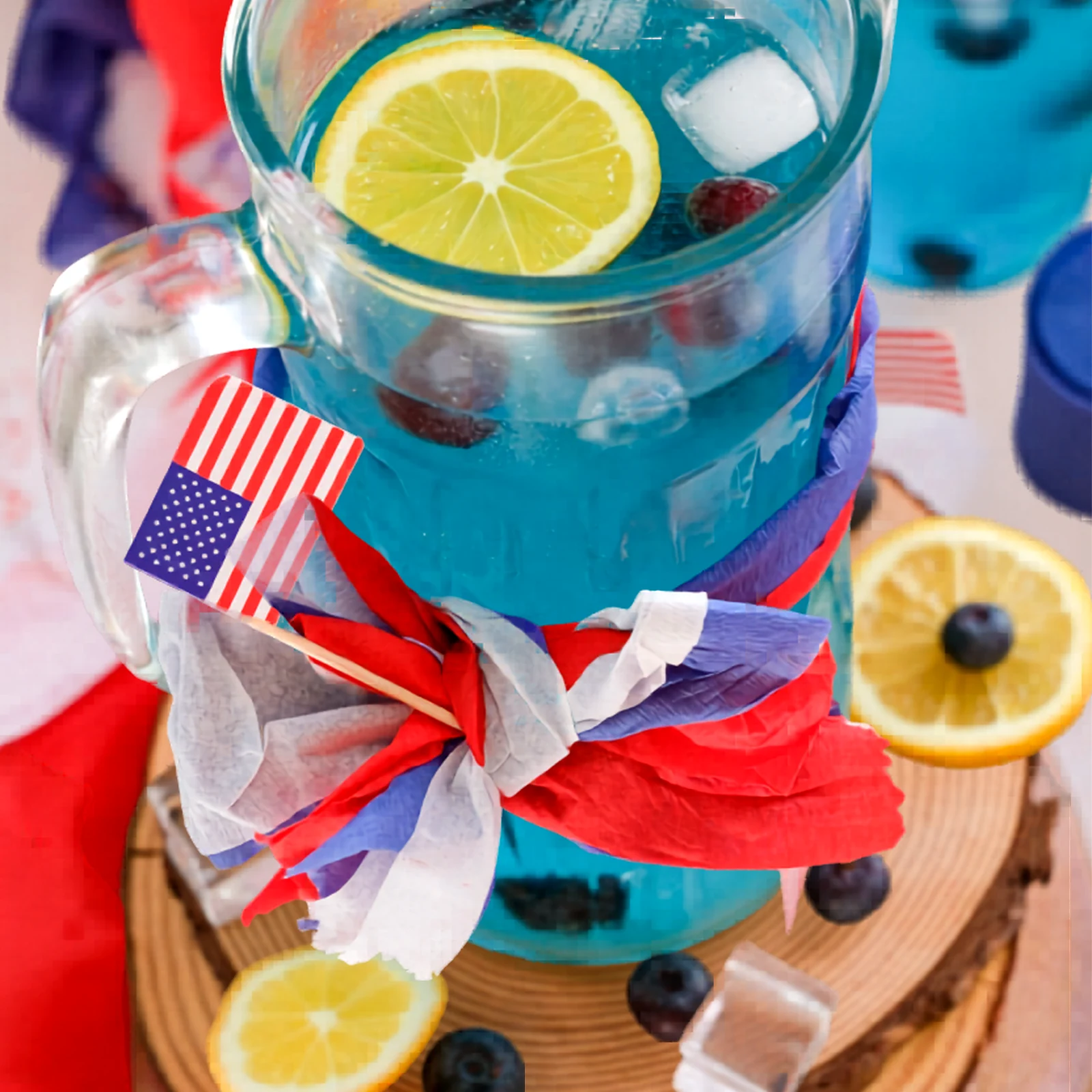 4th of July Blue Curacao Mocktail