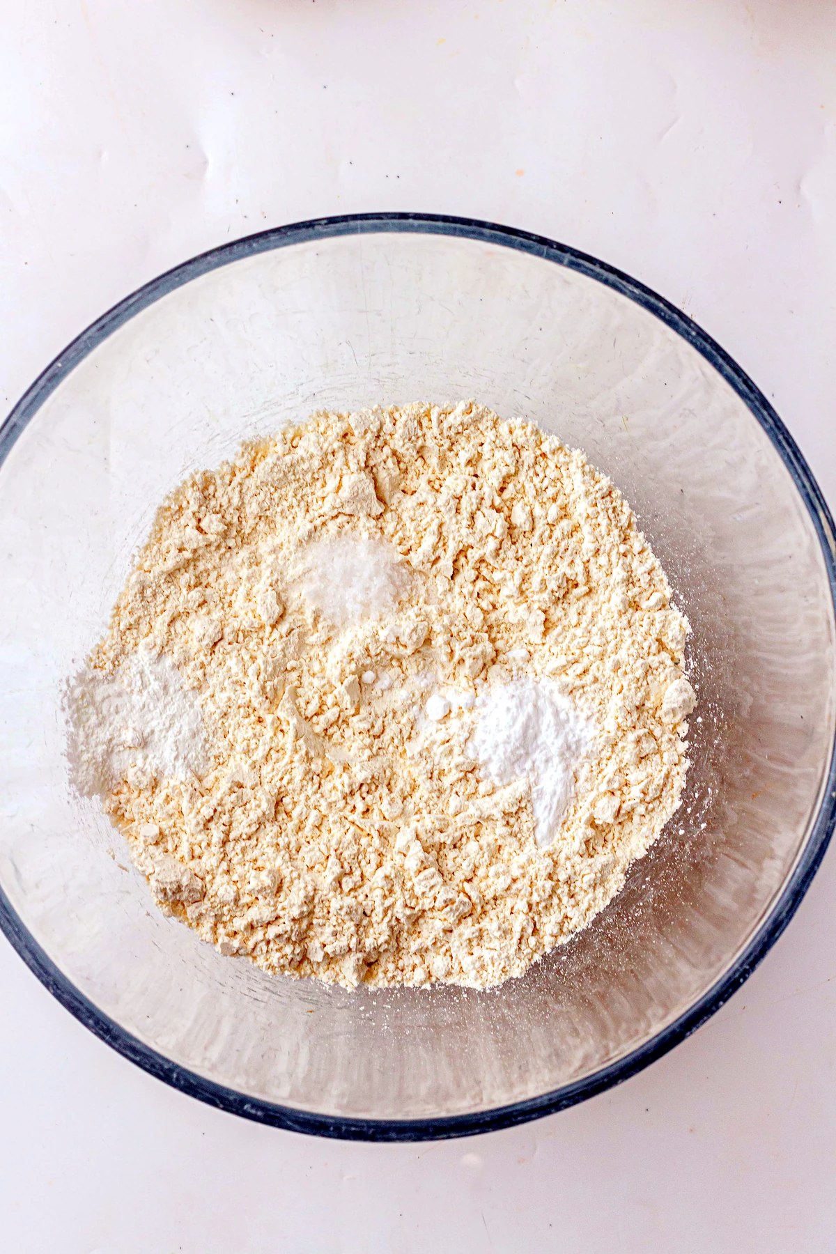 Dry ingredients mixed for kitchen sink cookies