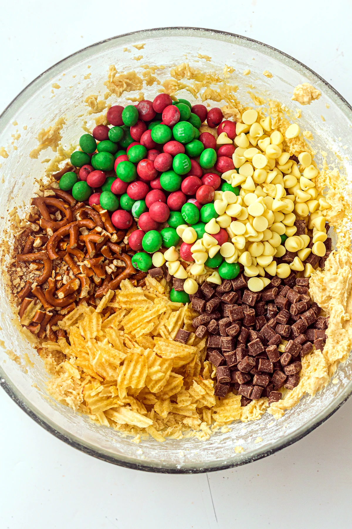 Cookie dough with all mix-ins added