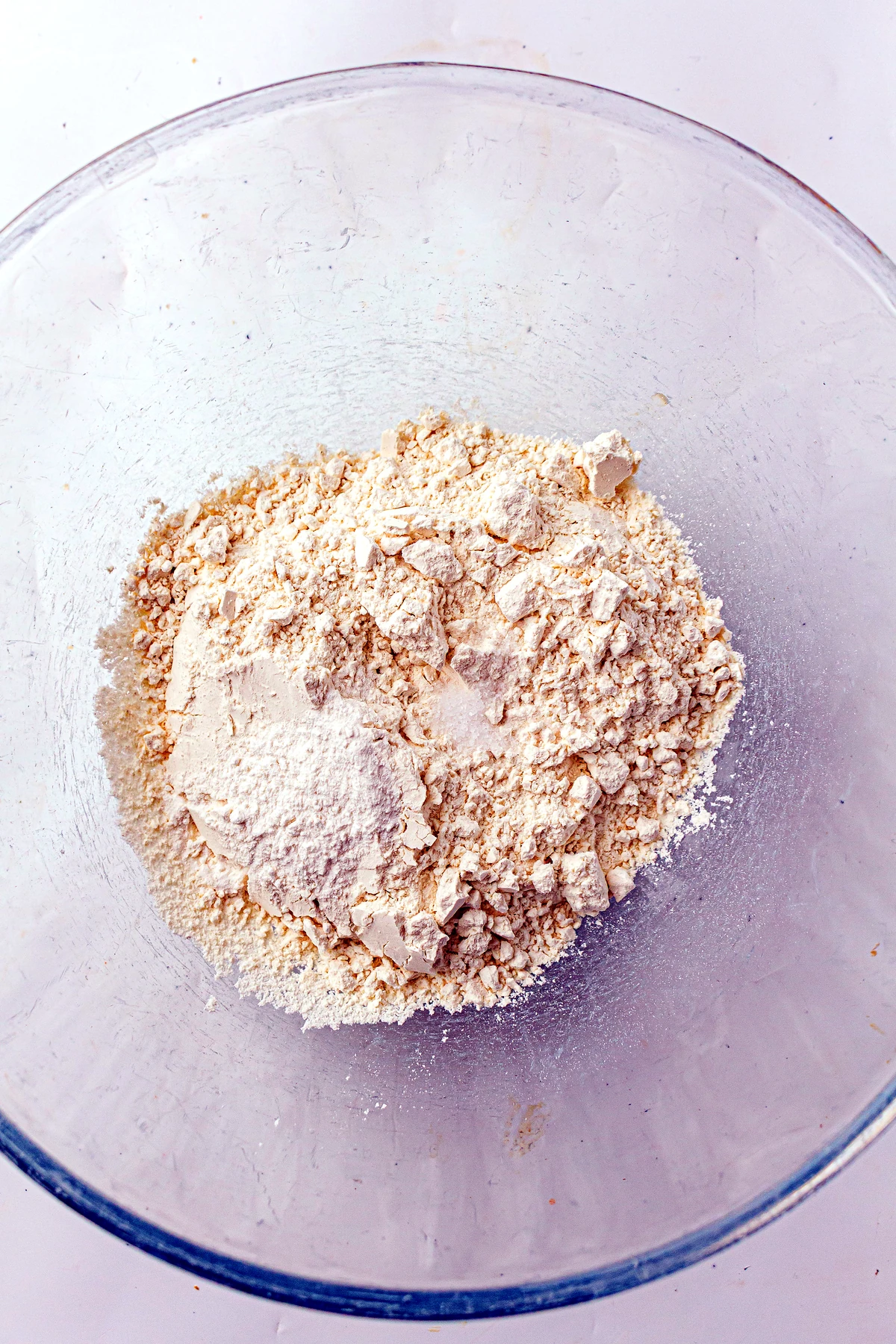 Dry ingredients for lemon pound cake