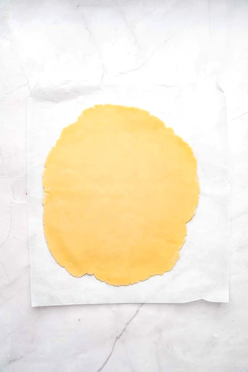 Plain cookie dough rolled into a sheet