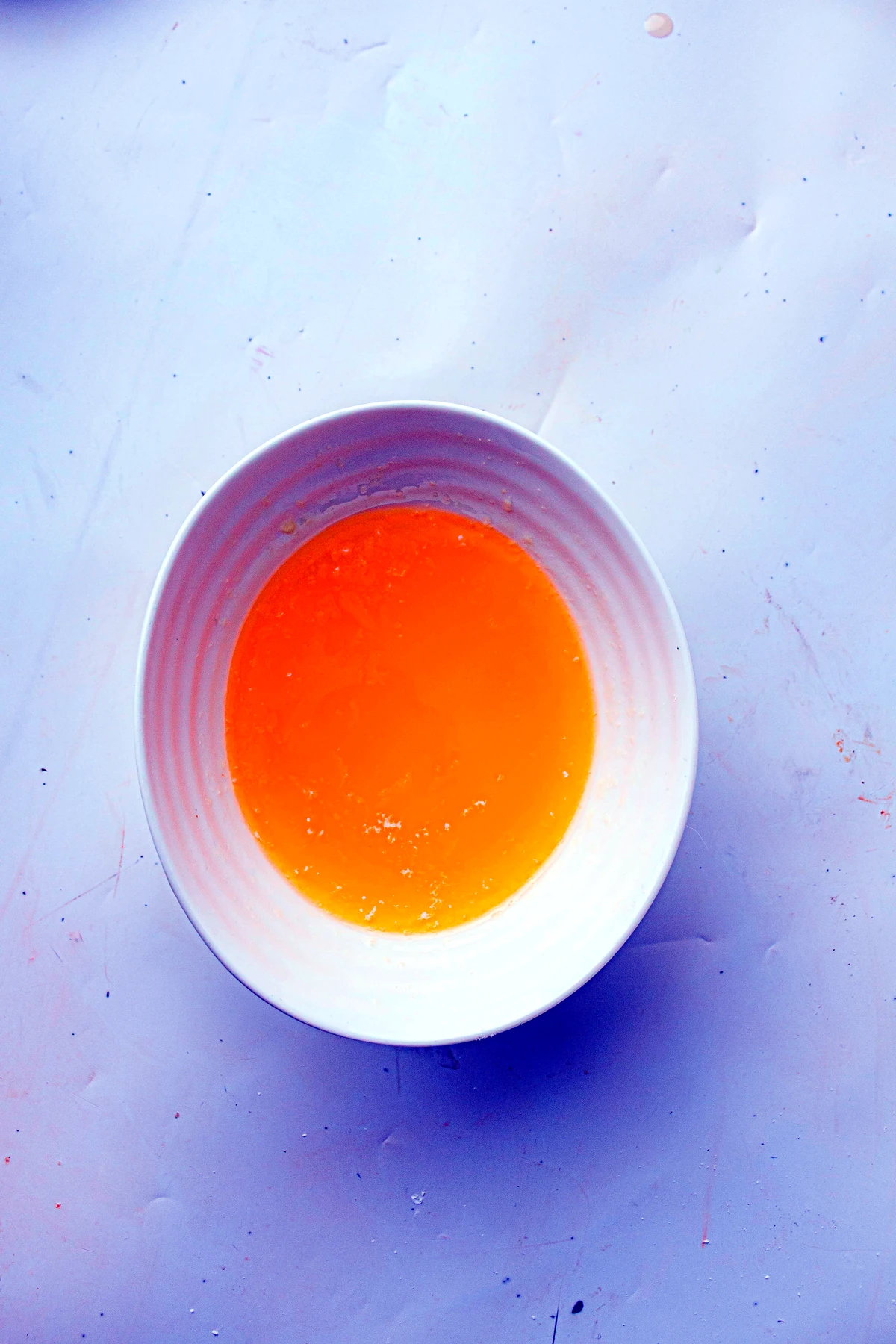 Melted butter in a bowl for cobbler batter