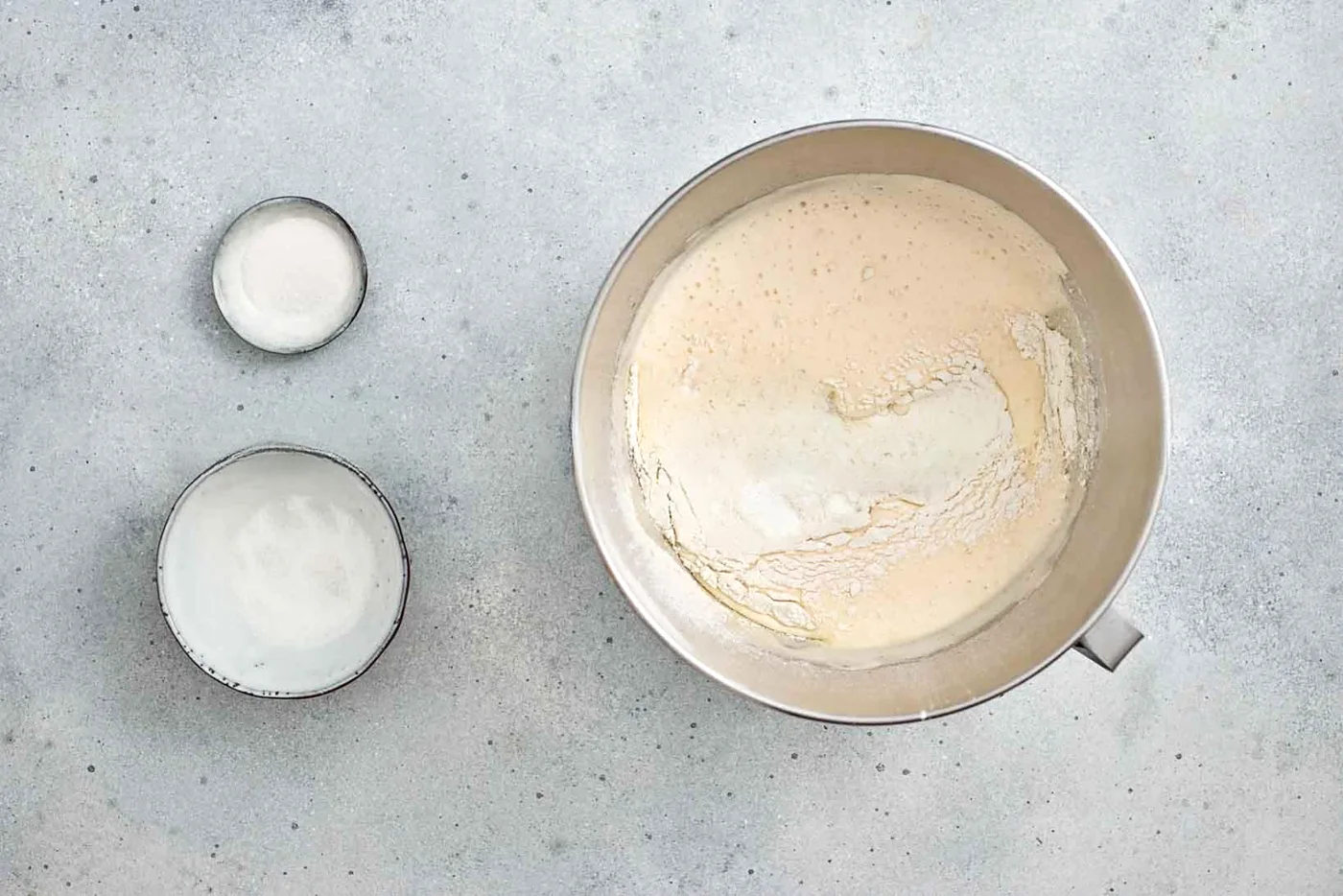 Vanilla custard thickening in a saucepan for trifle