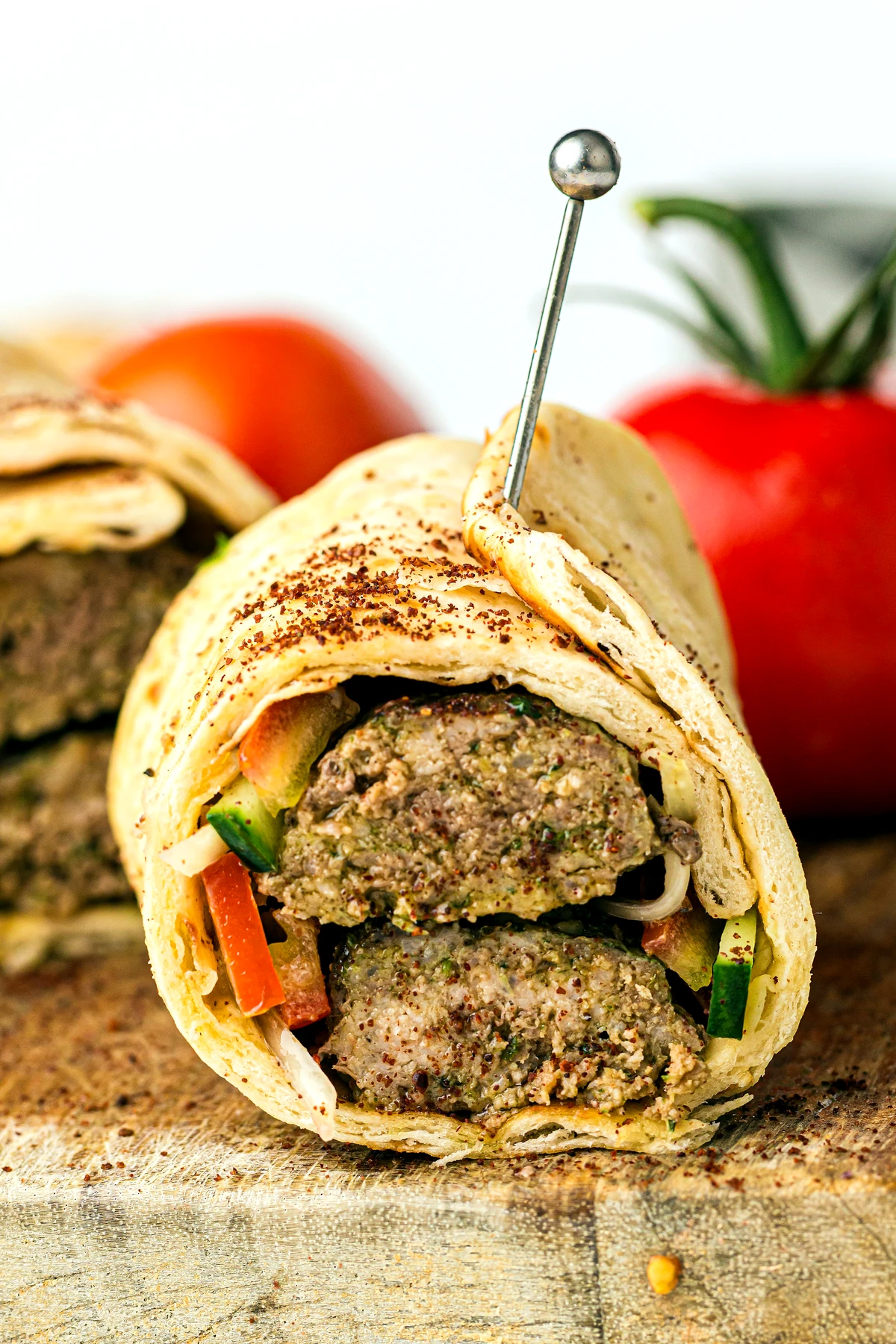 Close look at a kofta wrap cross section