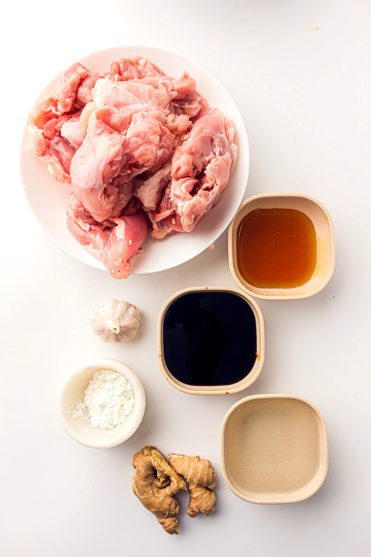 Ingredients for slow cooker honey garlic chicken