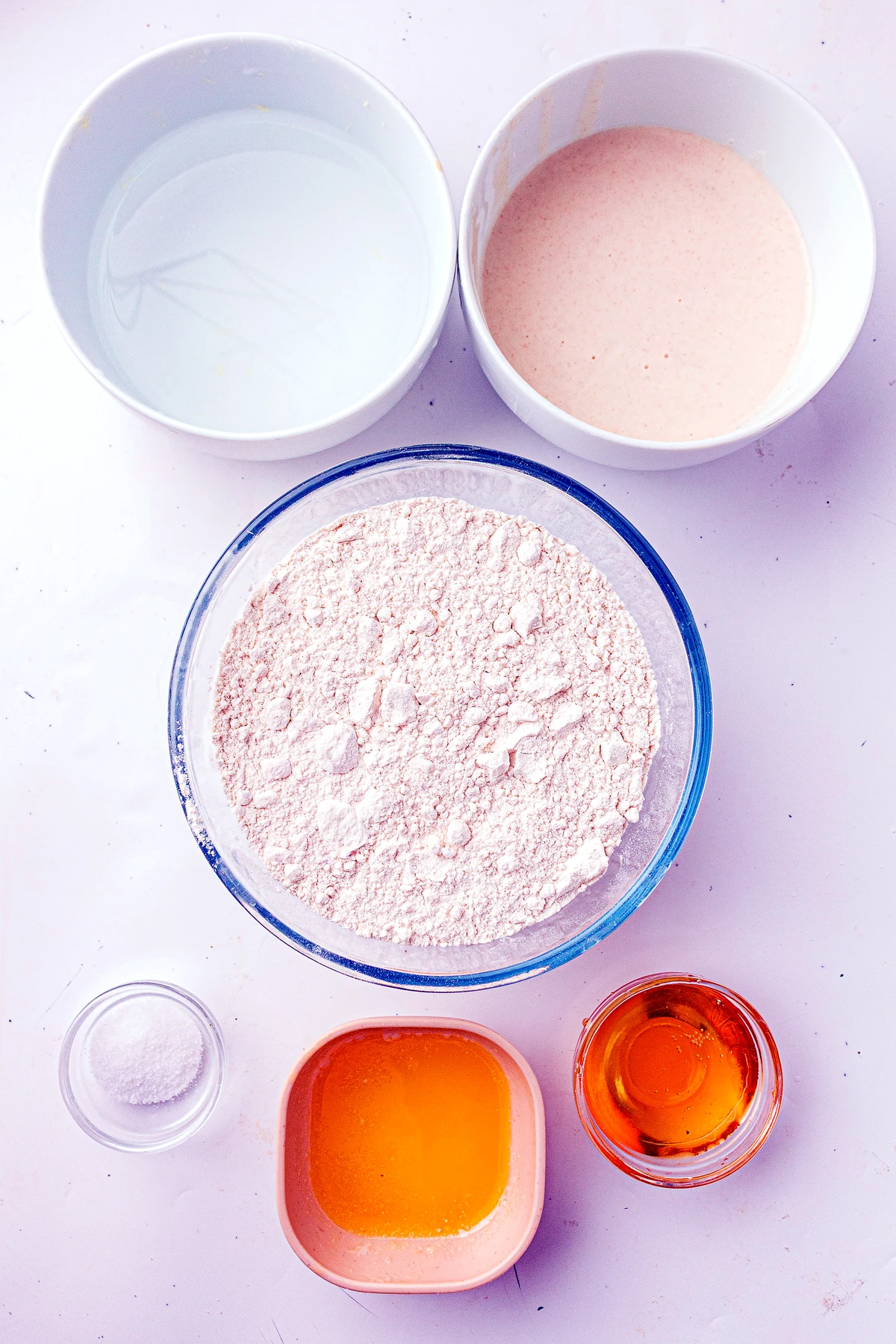 Ingredients for sourdough dinner rolls