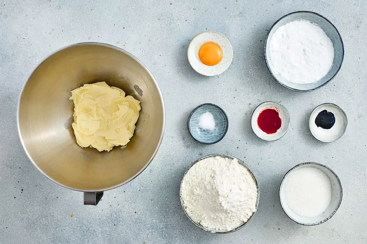 Butter and sugar creamed together in a stand mixer for crinkle cookies
