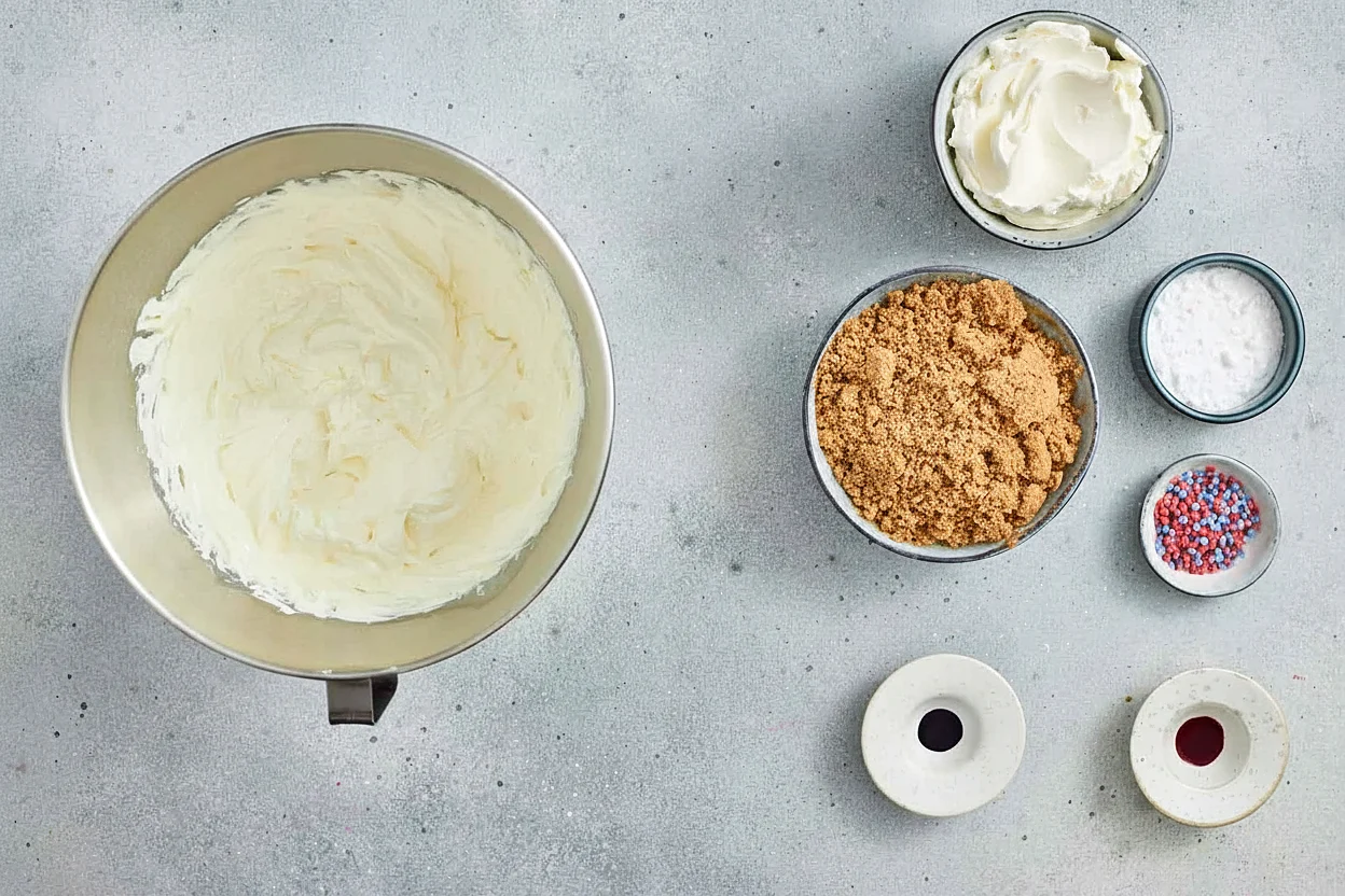 Sweetened cream cheese filling beaten until smooth