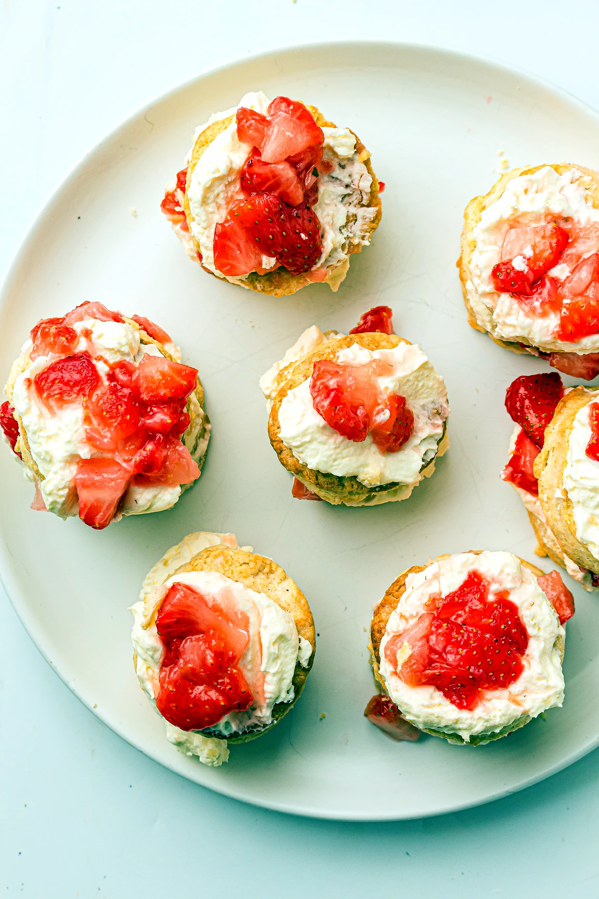 Finished strawberry shortcake stacks