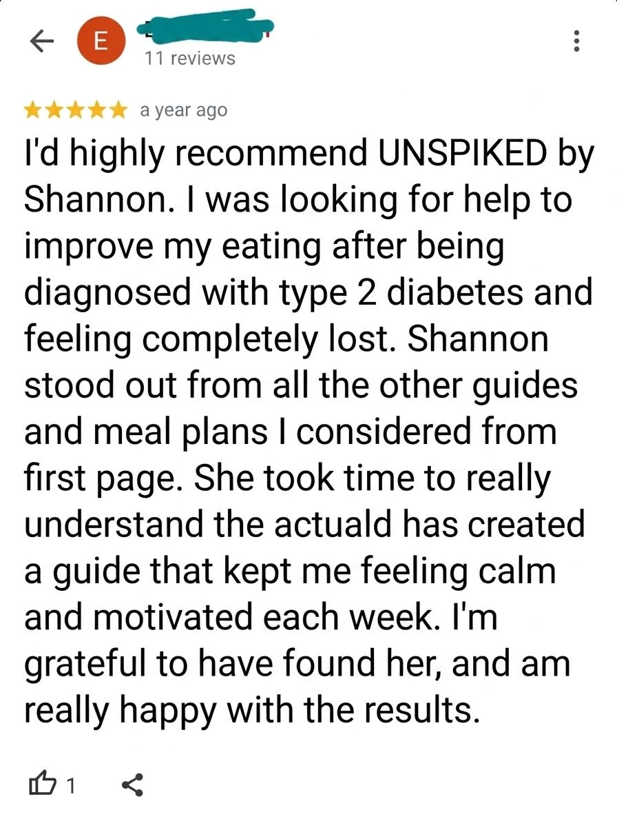 UNSPIKED reader testimonial
