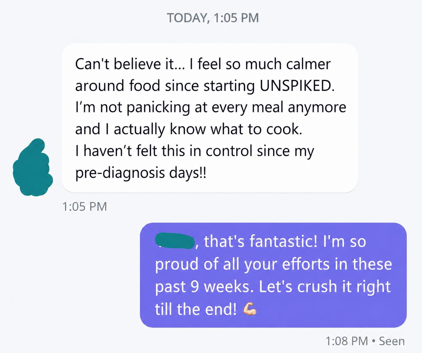 UNSPIKED reader testimonial