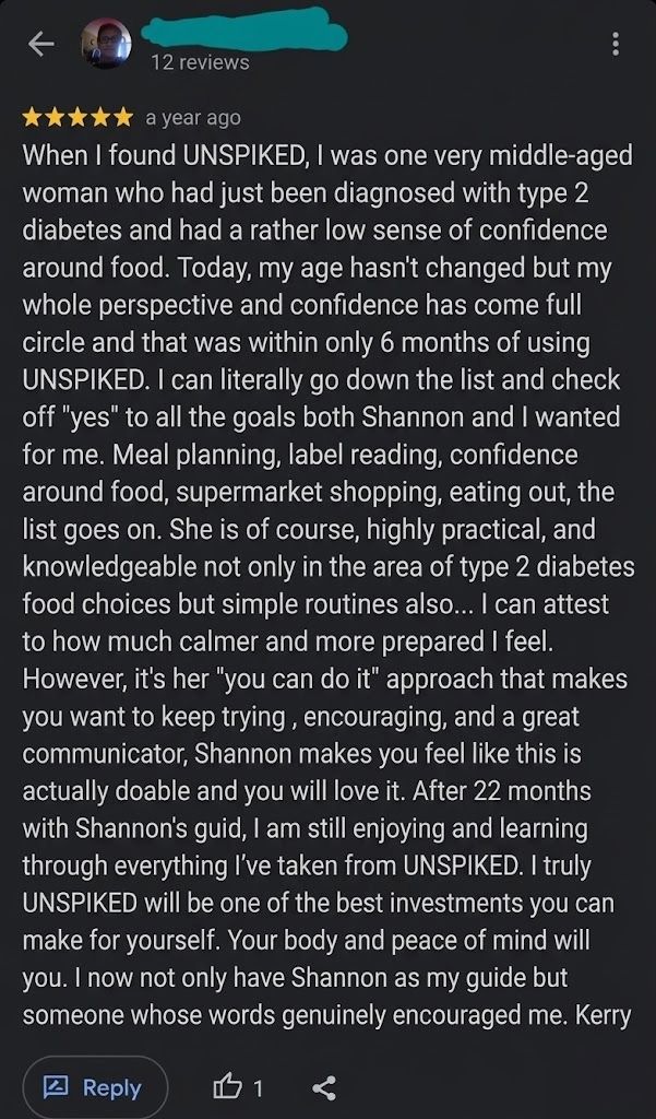 UNSPIKED reader testimonial