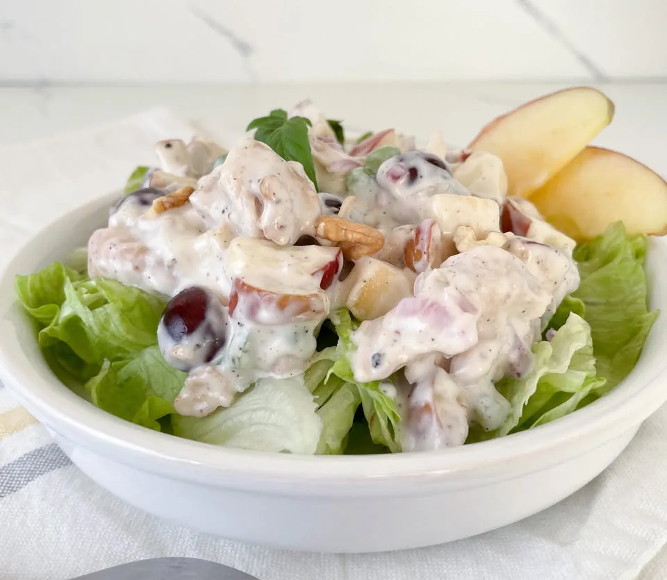 chicken waldorf salad bowl