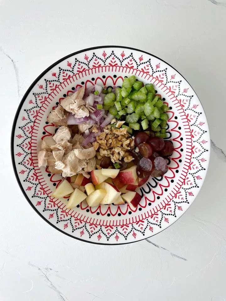 chicken waldorf salad unmixed