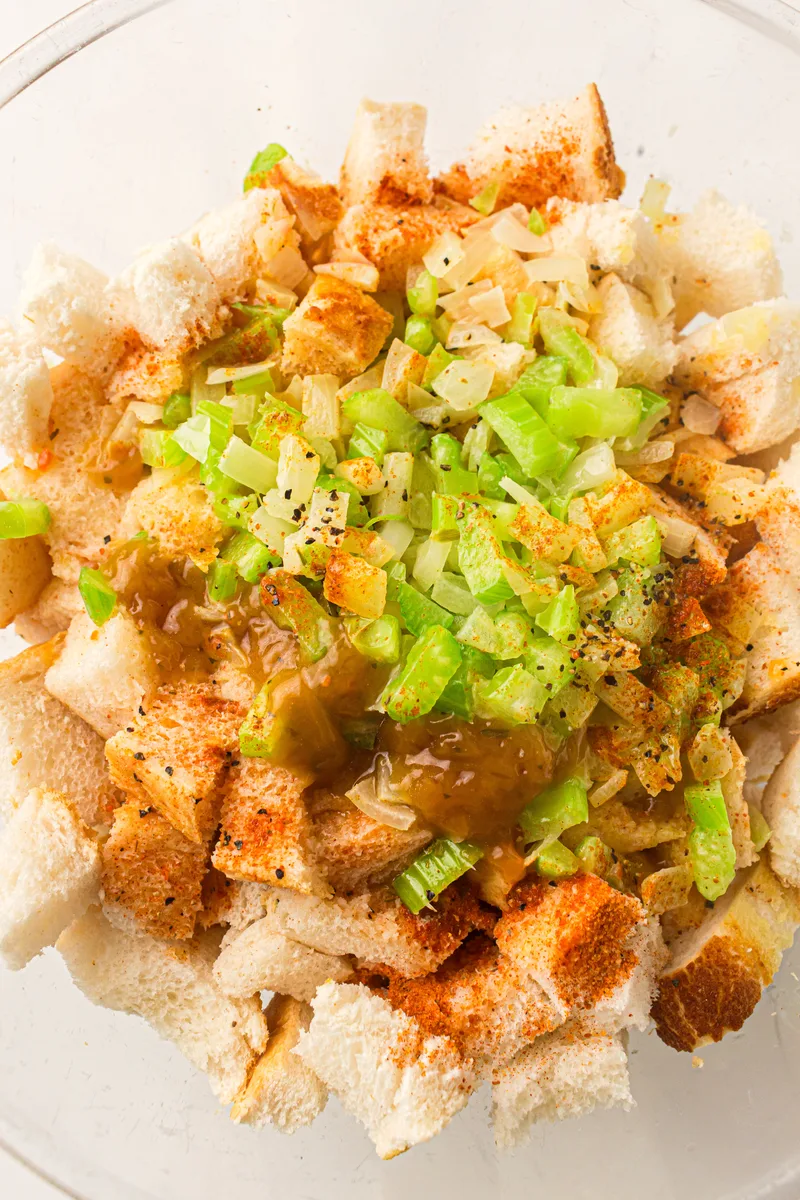 easy bread stuffing add broth