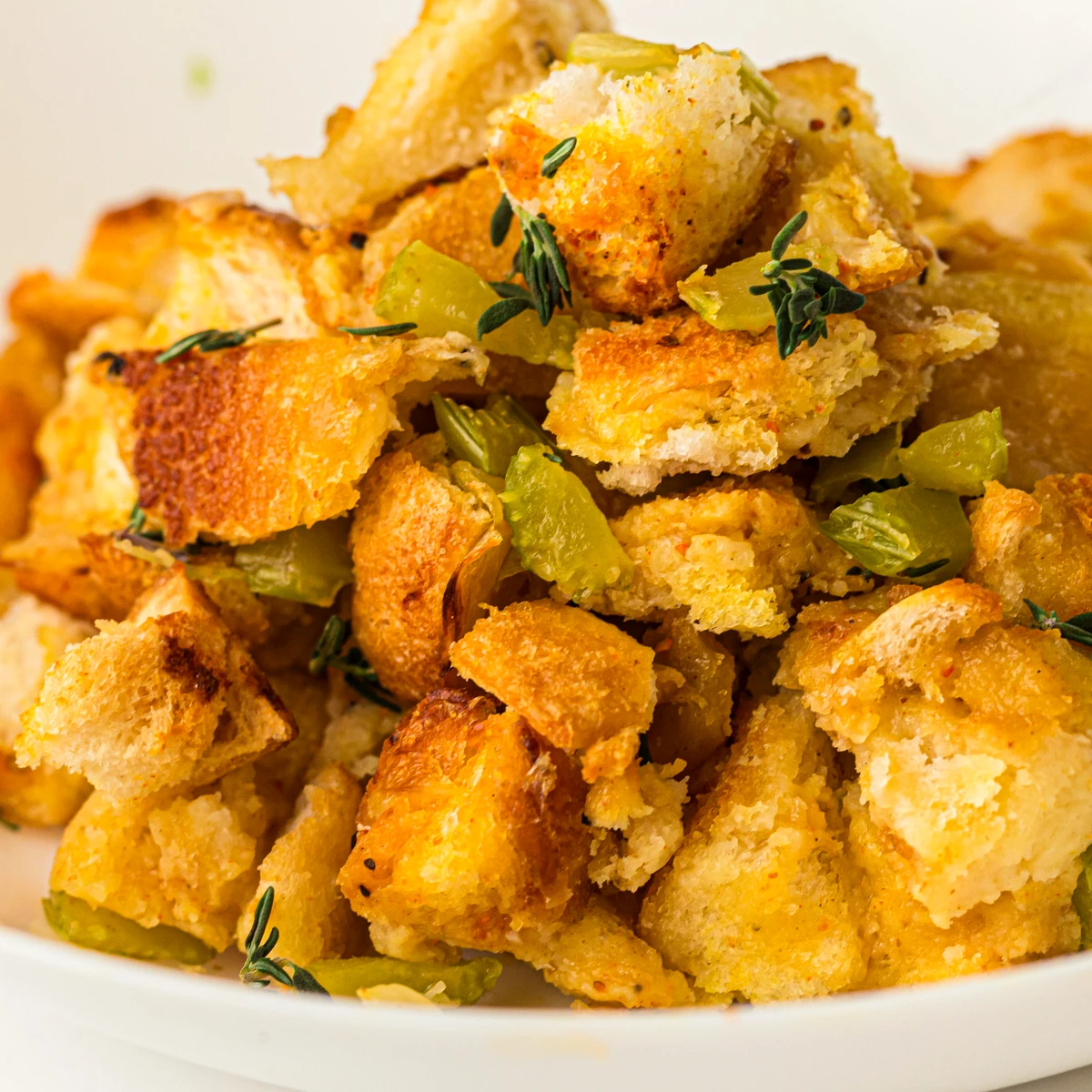 Easy Bread Stuffing with Celery and Herbs