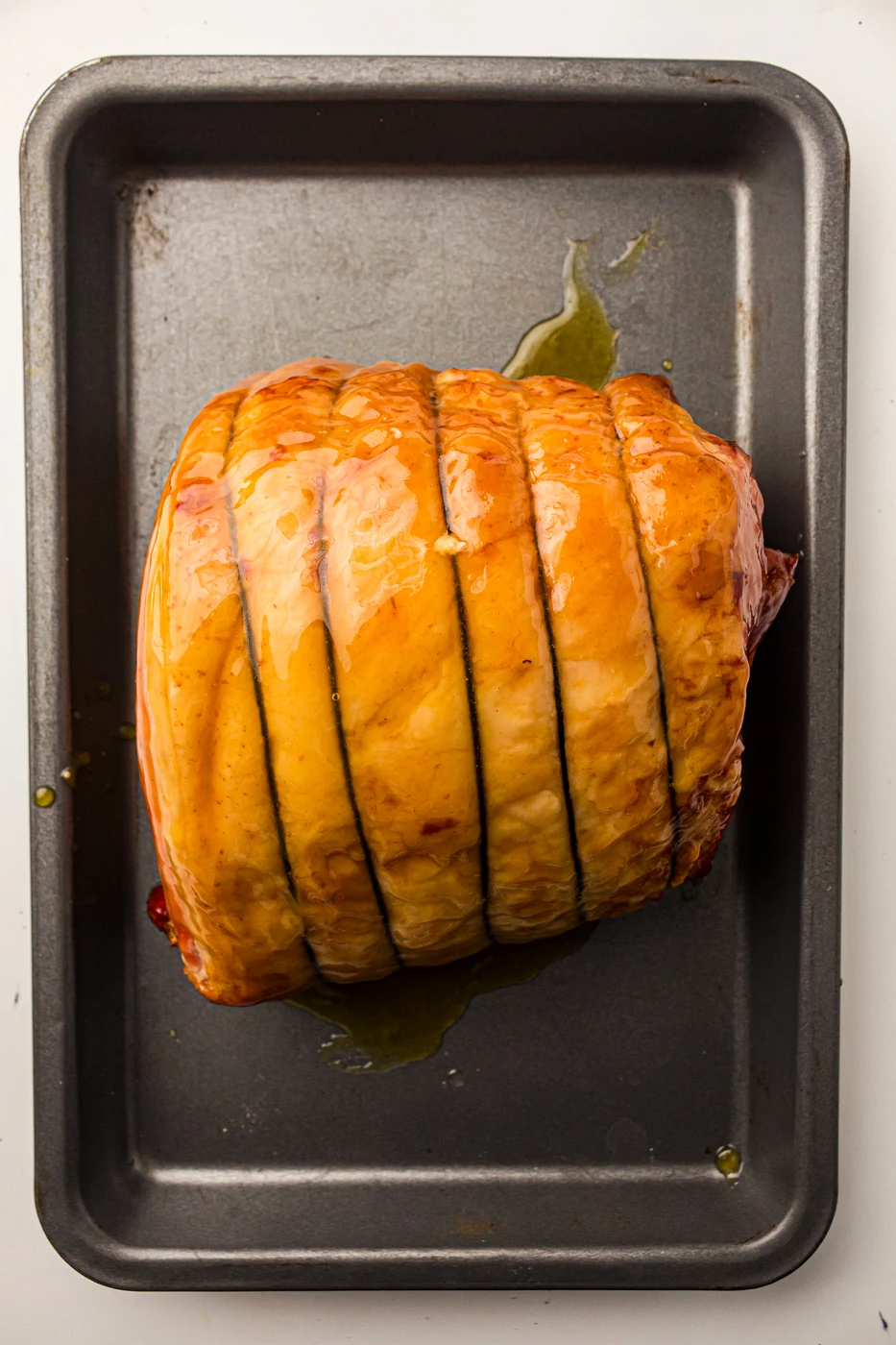 honey glazed spiral ham glazed before baking