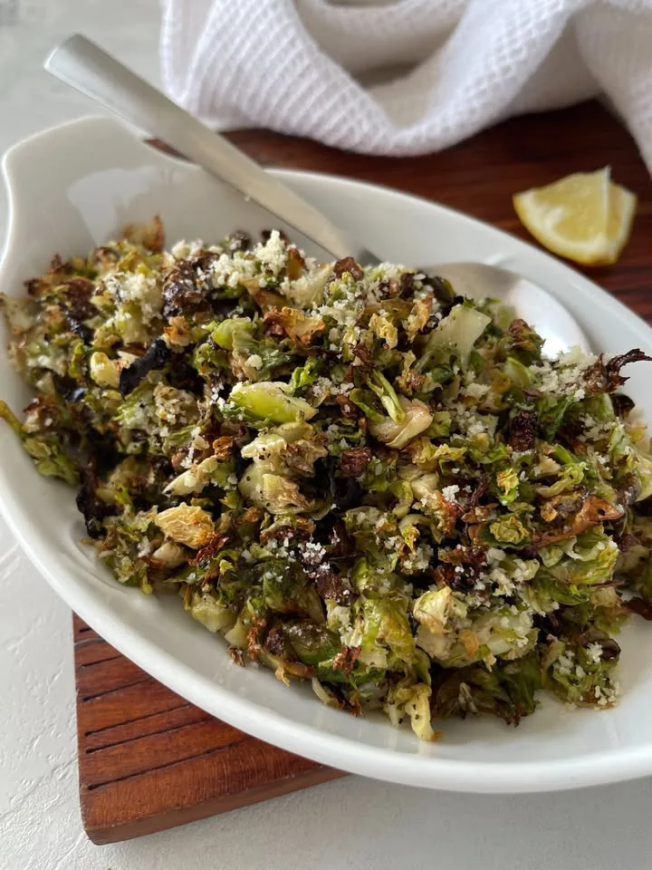 shredded brussels sprouts platter