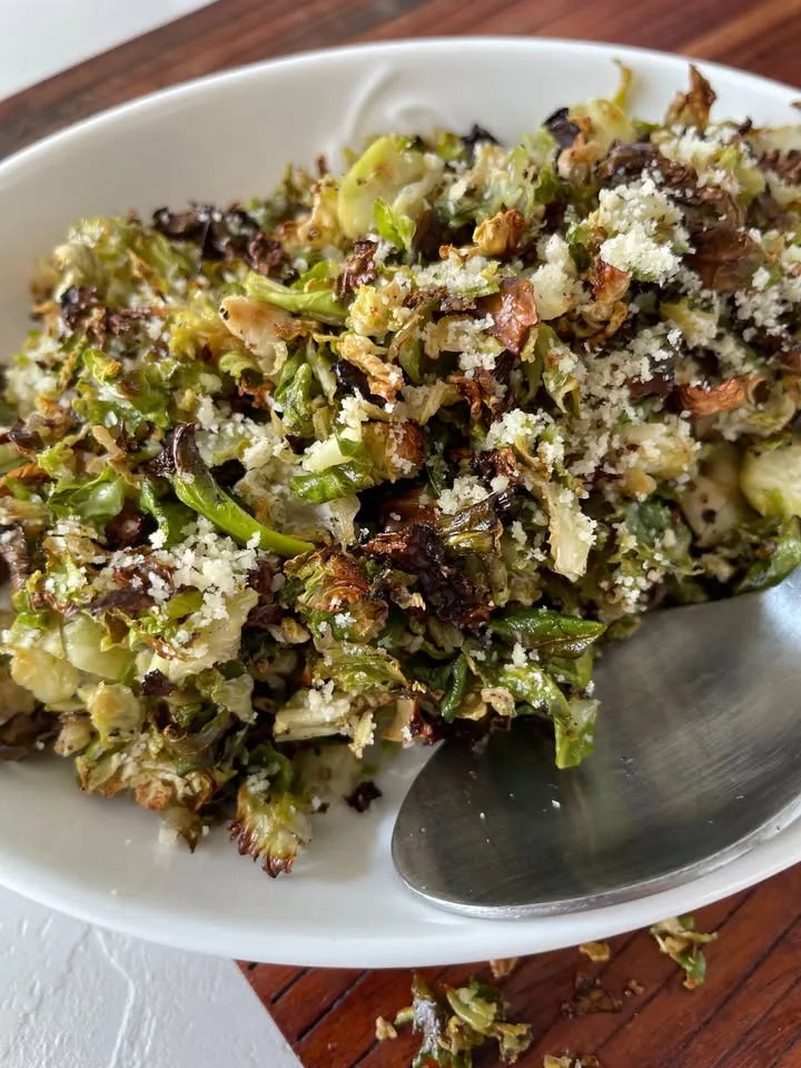 shredded brussels sprouts serving