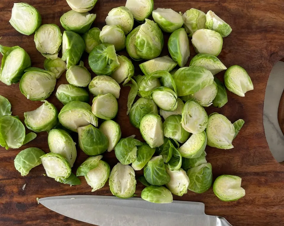 shredded brussels sprouts trimmed