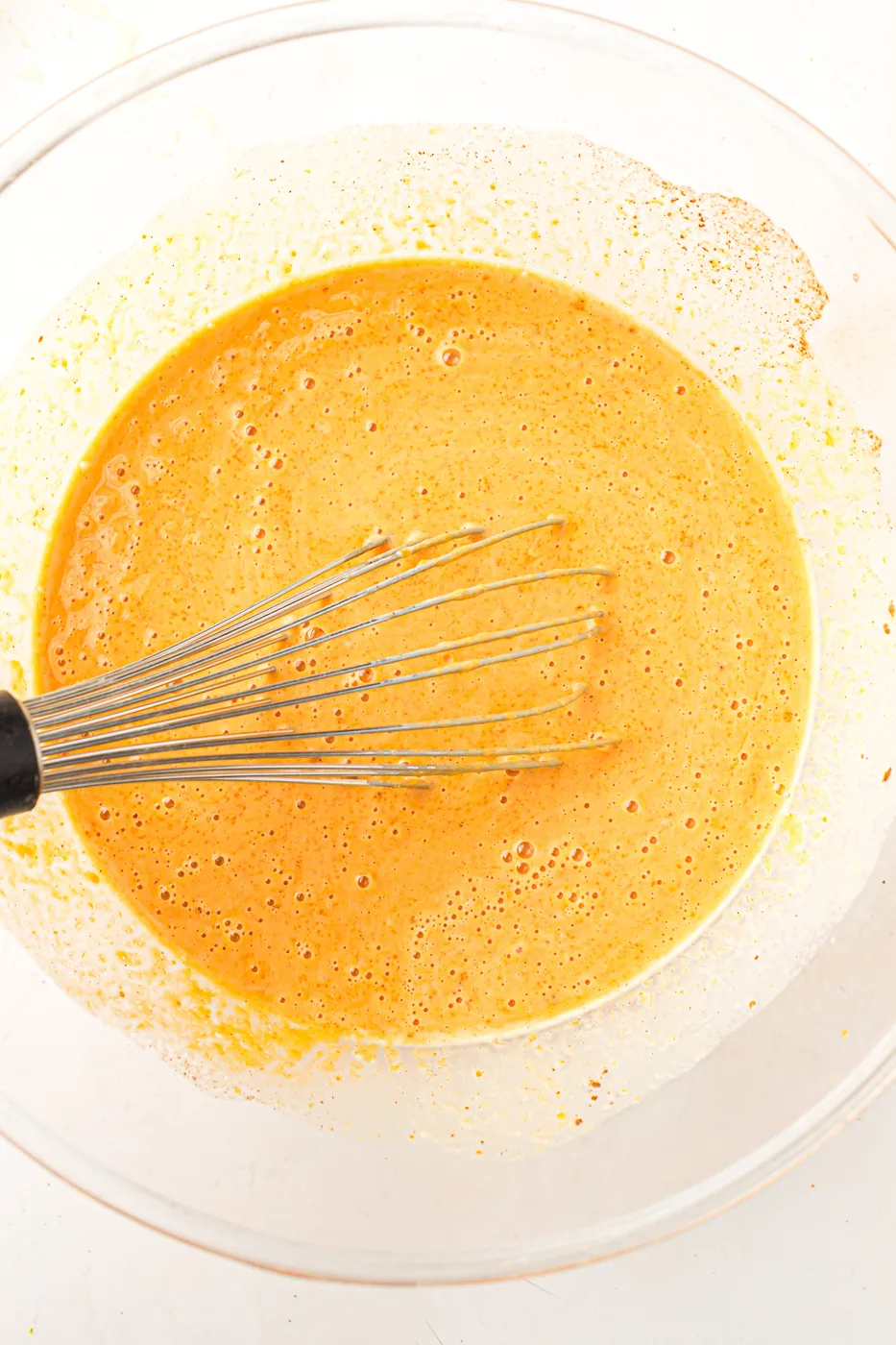 skillet pumpkin dump cake mixed filling