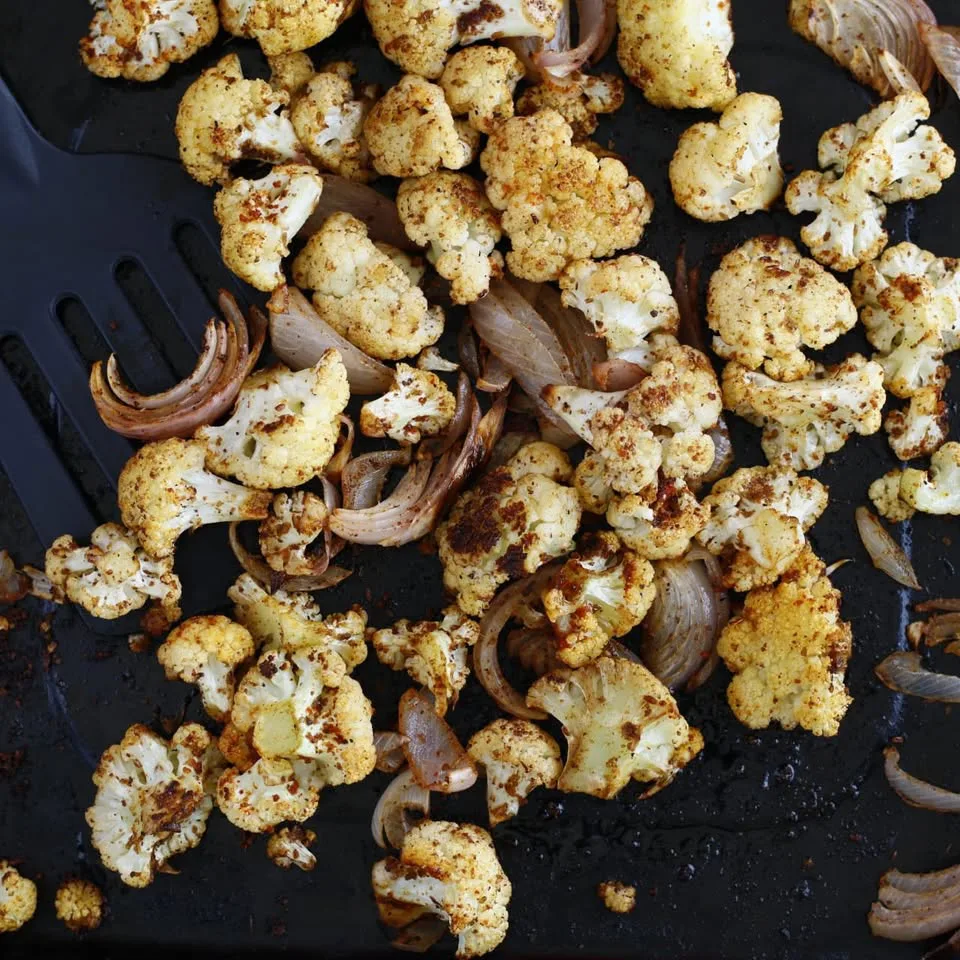 spiced roasted cauliflower roasted
