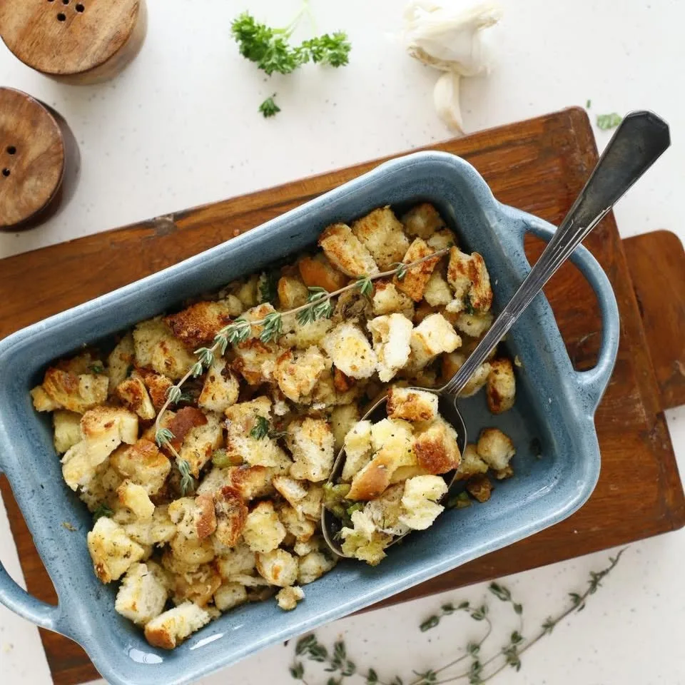 stuffing without eggs overhead